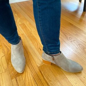 Beige ankle booties. Never worn due to foot surgery. Size 39 European.